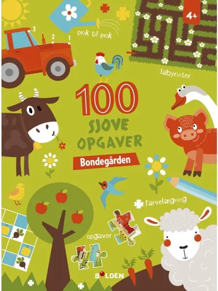 100 morsomme oppgaver: Gården (fra 4 år) - Hobby - pocket