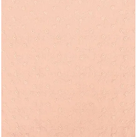 Bomullsstoff m/Broderi 135cm 1613 Lakserosa - 50cm