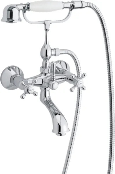 Damixa Tradition badekar-/dusjarmatur med hånddusj, krom