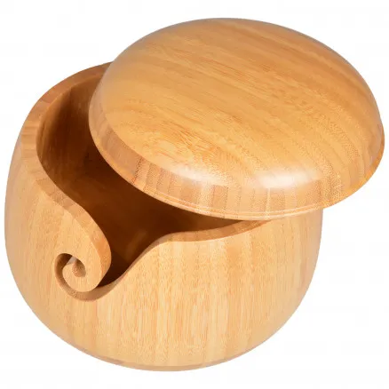 Infinity Hearts Garnbolle i Naturlig Bambus 16x11cm