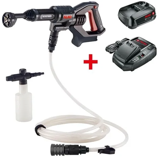 AL-KO Batteridrevet høytrykkspyler PW 1850 18 V med batteri og lader