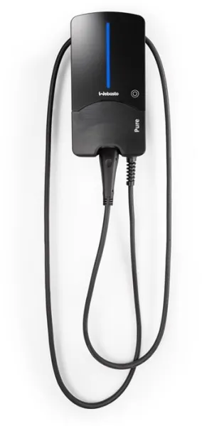 Webasto Pure Ladeboks 11 kW Type 2 Black Edition med 4,5 m kabel - Integrert likestrømsbeskyttelsesrelé RCD-DD