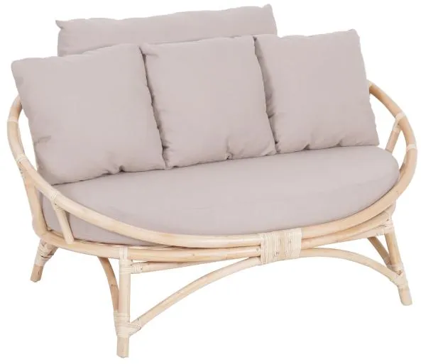 Muscat 2-personers loungesett grå 127x102x70cm