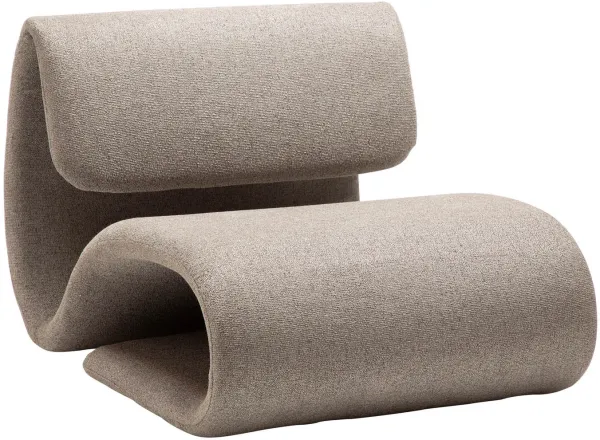 DAN-FORM Dubna lounge lenestol - brun boucléstoff