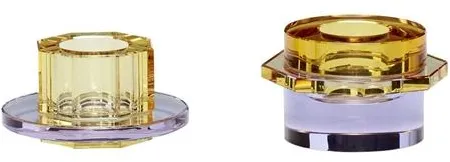 Hübsch Kiosk Lysestaker Ravfarget/Lilla Sett med 2