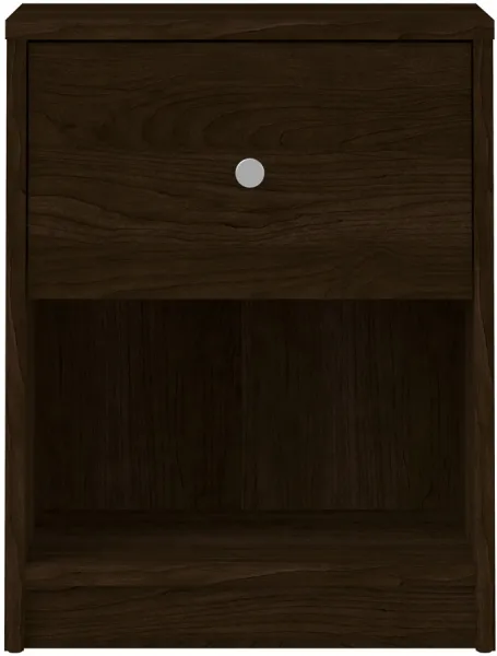 TVILUM May Nattbord - brunt tre, m. 1 skuff og 1 rom