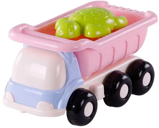 Cavallino Toys Cavallino Beach Dump Truck with 4 Sand Molds Pink
