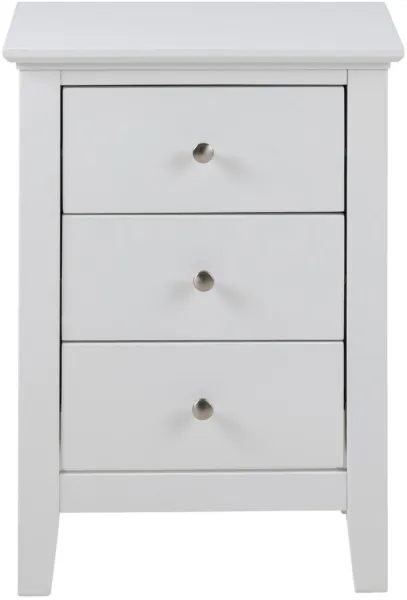 ACT NORDIC Linnea nattbord, med 3 skuffer - hvit MDF (45x34)
