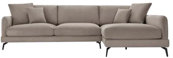 Furnhouse Maggie høyrevendt stoff lysebrun 293x165x98cm