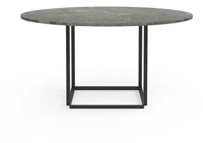 New Works Florence Spisebord Ø145 Gris Du Marais Marmor med svart ramme