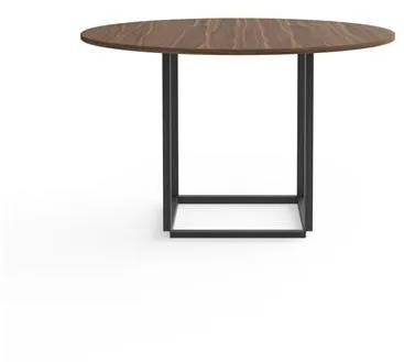 New Works Florence Spisebord Ø120 Valnøtt med svart ramme