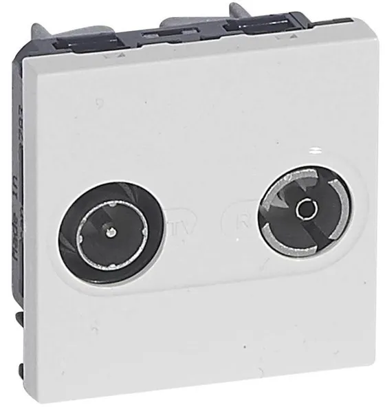Legrand TV-/Radio-plugg hann/hunn 9,52MM hvit