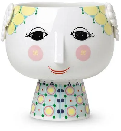 Bj�f8rn Wiinblad Eva blomsterpotte med sokkel - �d815,5 cm - Gul