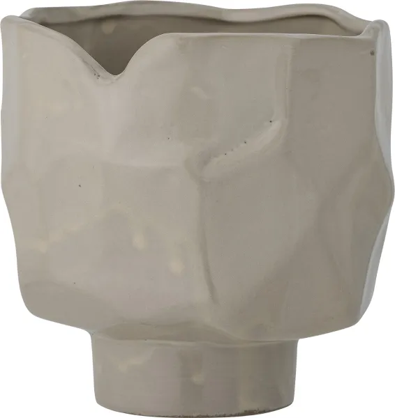 Sella, blomsterpotte, grå, steingods